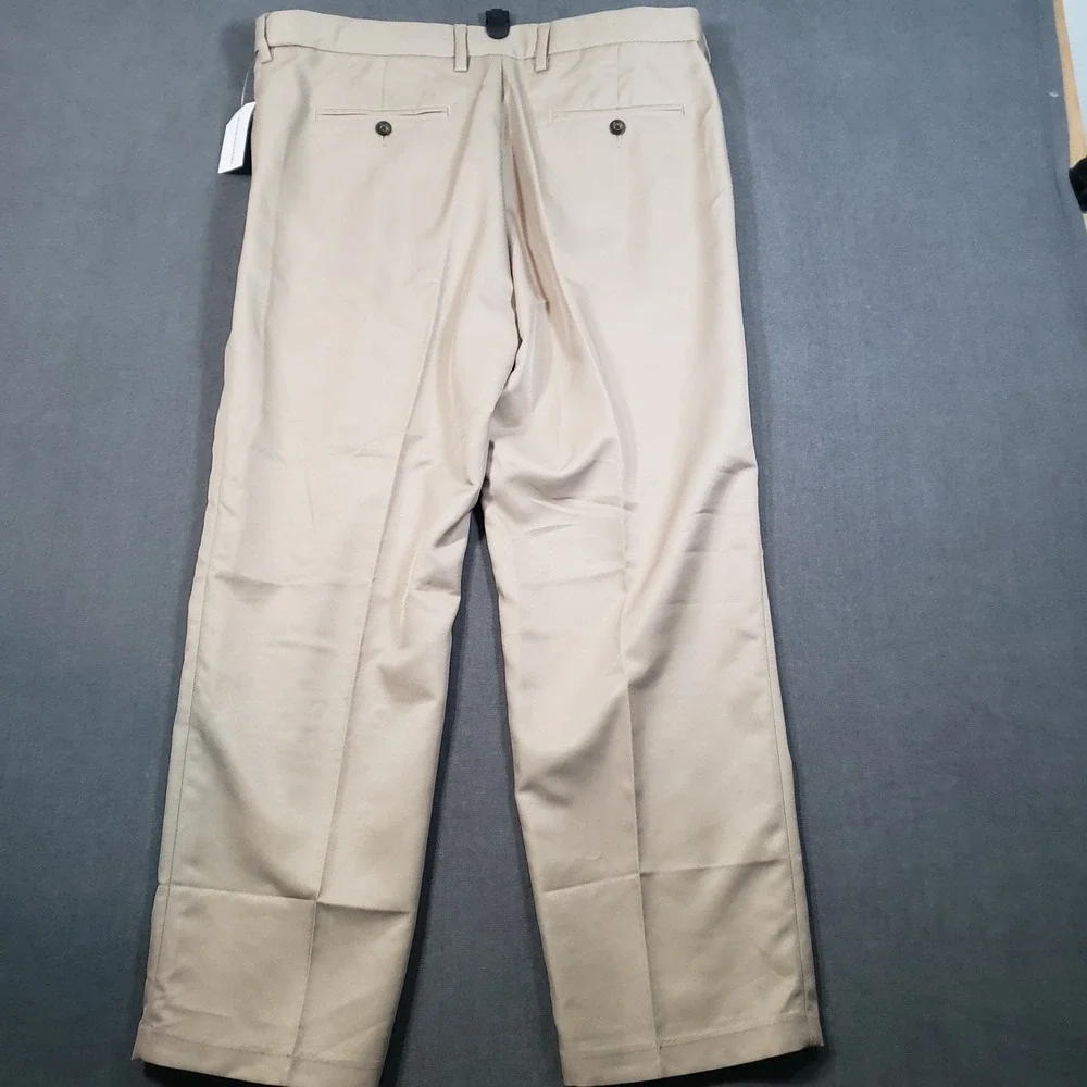 Amazon Essentials Dress Pants Mens 36x28 Khaki Brown Classic Fit Recycled